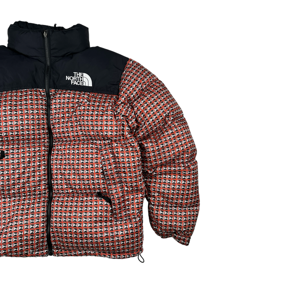 North Face X Supreme 2021 Red Studded Nupste 700 Down Fill Jacket - Medium