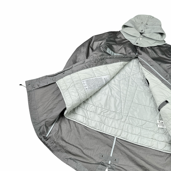 Stone Island 2022 Grey/Light Blue Nylon Metal Watro Primaloft Parka - Large