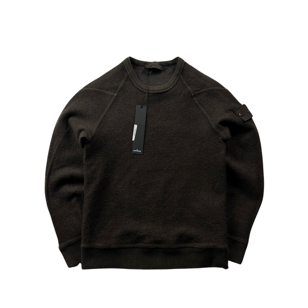 Stone Island 2020 Brown Ghost Crewneck Wool Jumper - Small