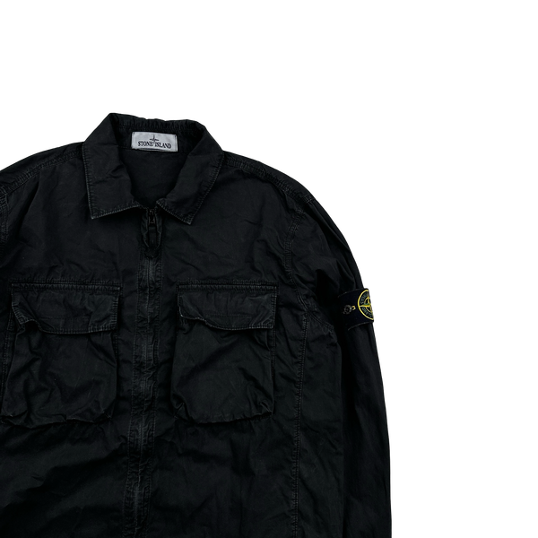 Stone Island 2022 Black Double Pocket Overshirt - Medium