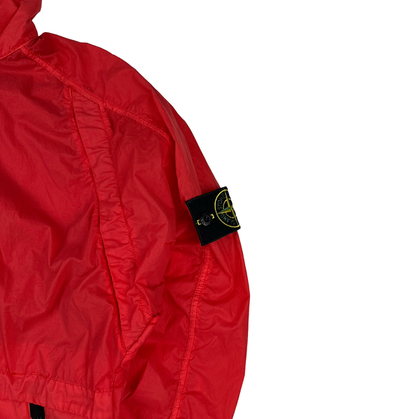 Stone Island 2019 Red Lamy Velour Jacket - Medium