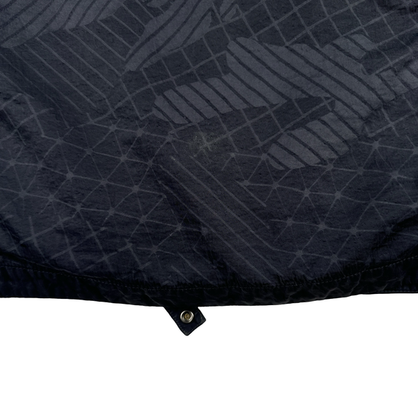 CP Company Black M Bossed Quilted Goggle Jacket - Medium