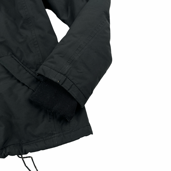 Prada Black Racoon Fur Hood Goretex Parka Jacket - XS