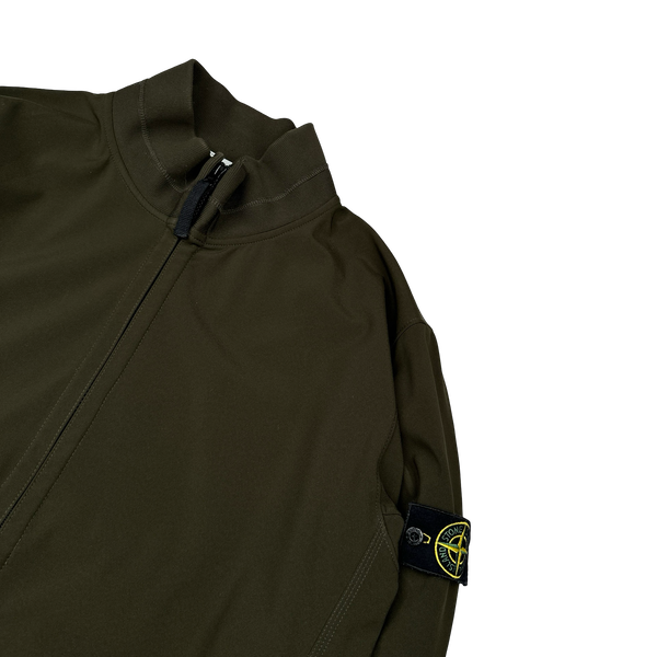 Stone Island 2011 Khaki Fleece Lined Soft Shell Jacket - 3XL