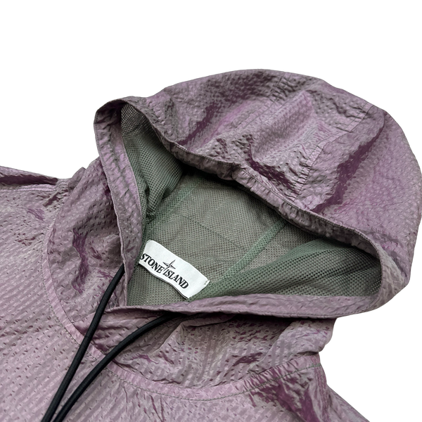 Stone Island Purple Poly Frame TC Nylon Pullover - Small