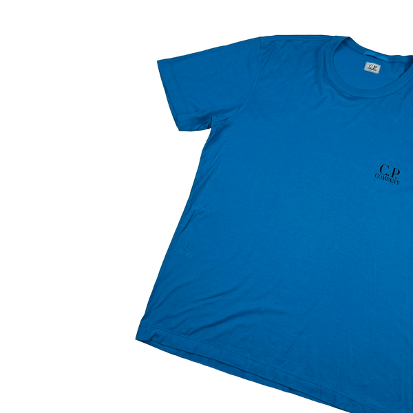CP Company Blue Big Spellout Graphic Cotton T Shirt - XL