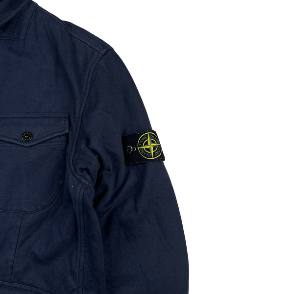 Stone Island 2016 Navy Quilted Multi Pocket Overshirt Jacket - Large