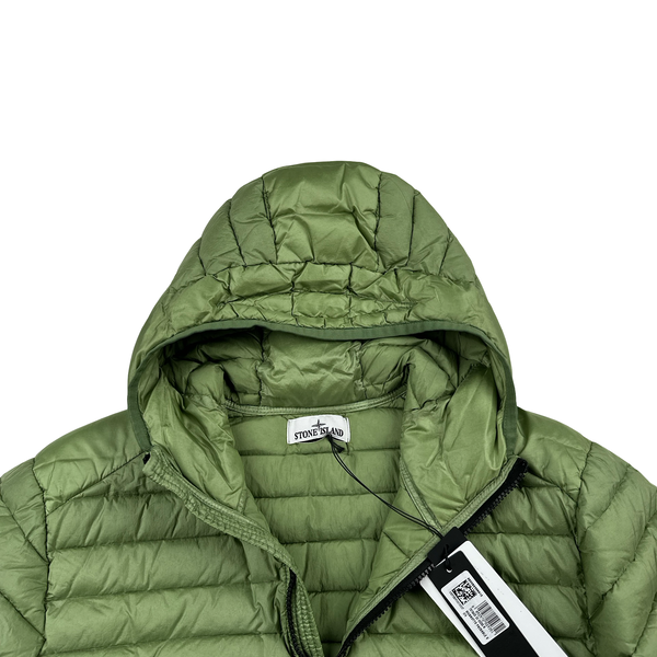 Stone Island 2023 Green Loom Woven Down Puffer Jacket - Medium