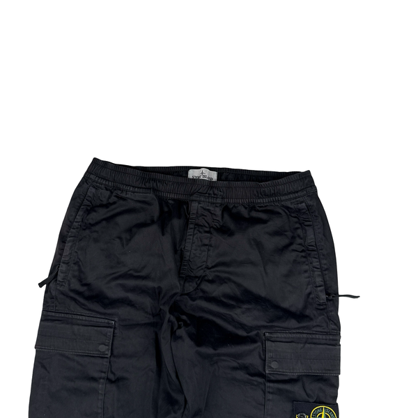 Stone Island 2024 Black RE-T Fit Cargos - 34"