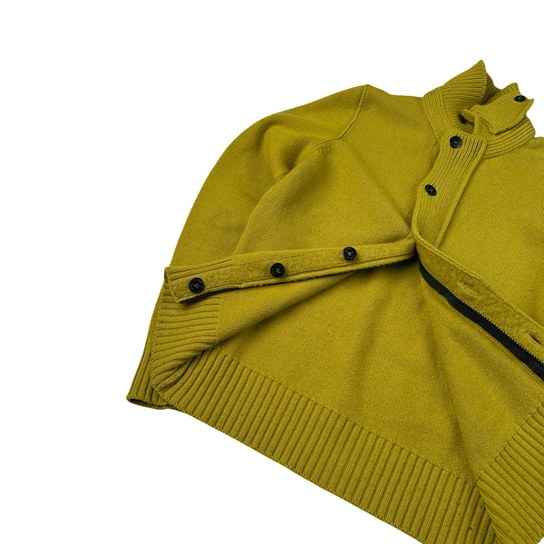 Stone Island 2011 Olive Wool High Neck Jumper - Medium