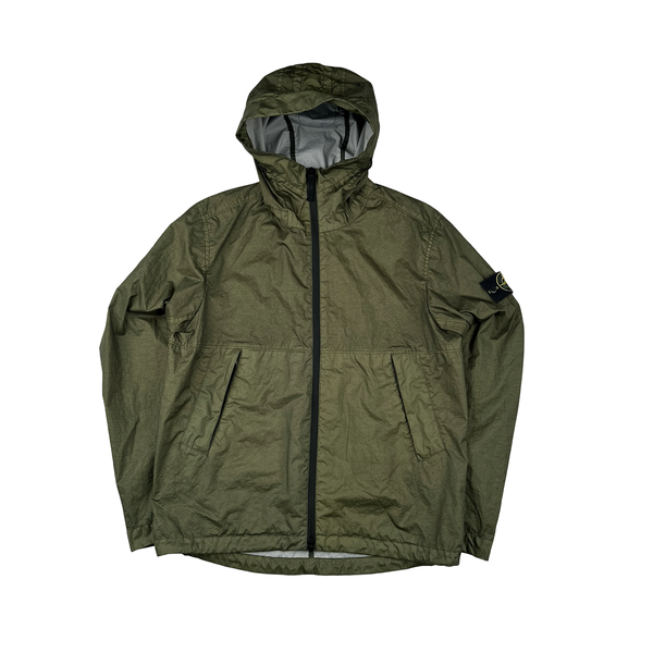 Stone Island Green Membrana 3L TC Hooded Jacket - Medium