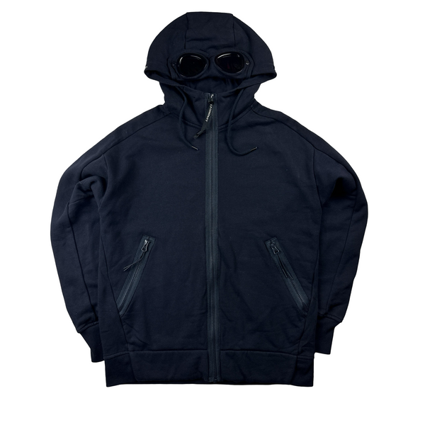 CP Company Navy Goggle Zipped Hoodie - Small & Medium