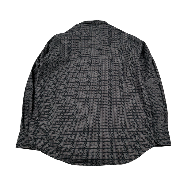 Moschino Grey Monogram Buttoned Shirt - Large