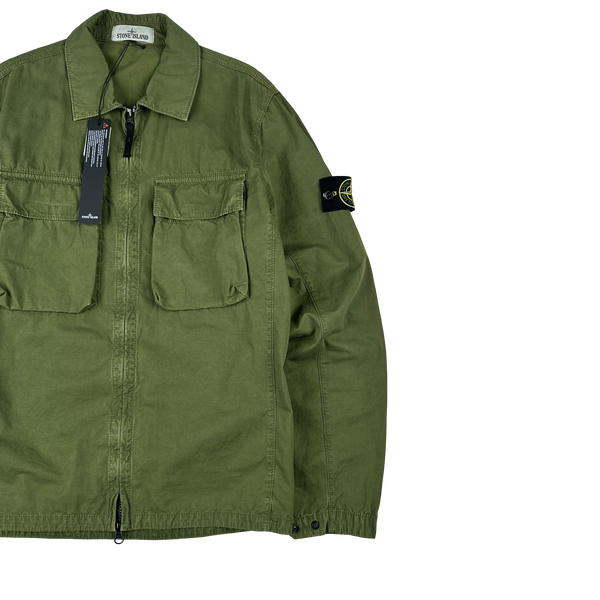 Stone Island 2022 Khaki Double Pocket Overshirt - Medium