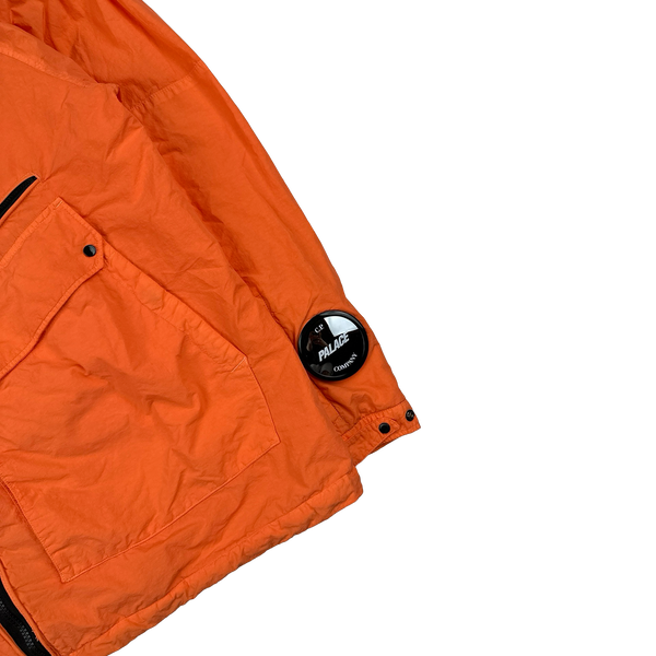 CP Company x Palace Neon Orange Nylon La Mille Goggle Jacket - XL