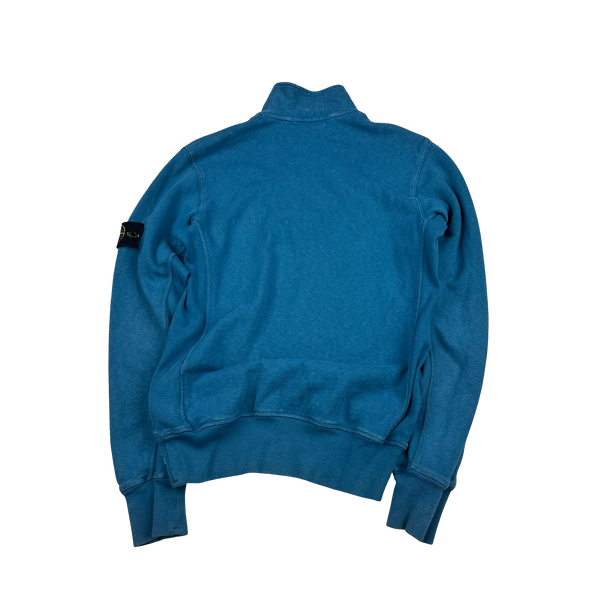 Stone Island 2015 Blue Quarter Zip Jumper - Small