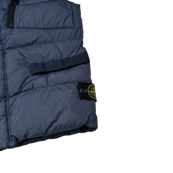 Stone Island 2016 Blue Garment Dyed Micro Yarn Down Gilet - Medium