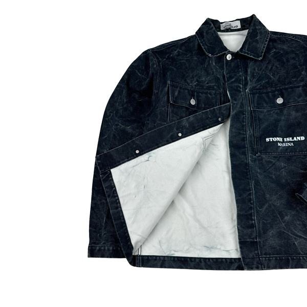 Stone Island Marina 2023 Marble Buttoned Denim Jacket - Small