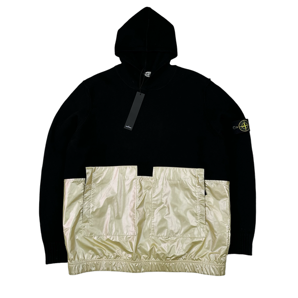 Stone Island 2018 Black Knit Iridescent Coating Tela Reflex Jumper - XL