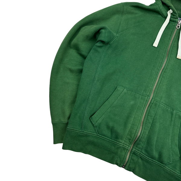 Ralph Lauren Green Thick Cotton Zipped Hoodie - Medium