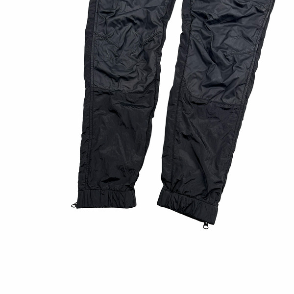 Stone Island Black Mussola Gommato Centre Badge Dungarees - Small