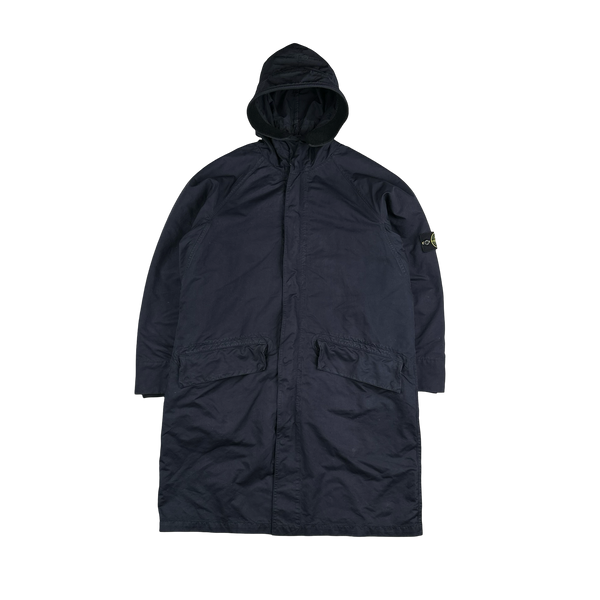 Stone Island 2005 Navy David TC Dutch Rope Long Jacket - XL