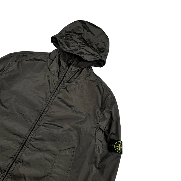 Stone Island 2005 Brown Velvet Lined Shimmer Jacket - Large