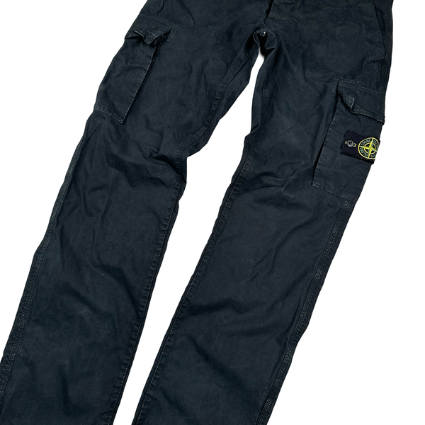 Stone Island Black Cargo Trousers - Medium