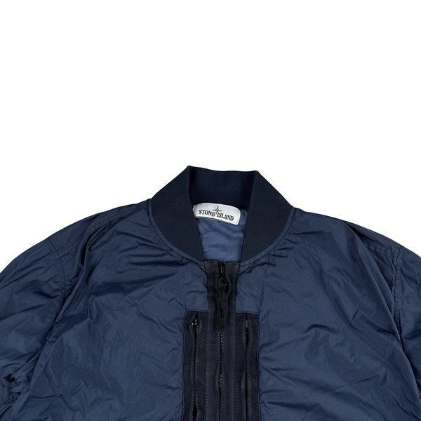Stone Island 2017 Navy Garment Dyed Crinkle Reps Jacket - Medium