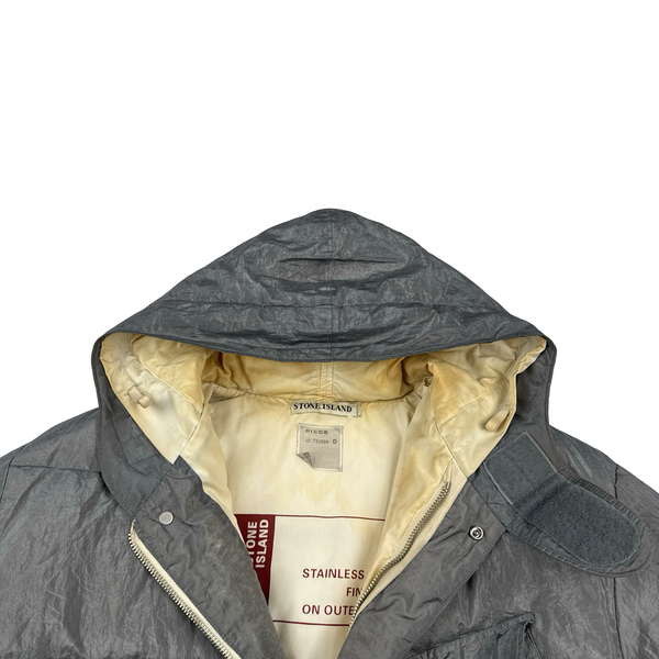 Stone Island 1999 Grey Vintage Pure Metal Jacket - Large