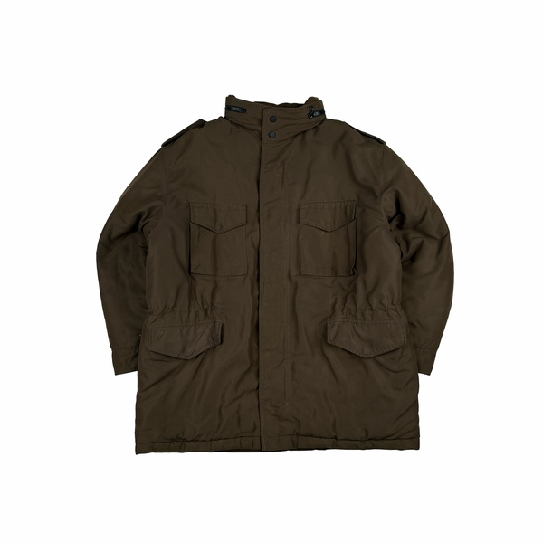 CP Company 1998 Brown Multi Pocket Nylon Blend Jacket - Large
