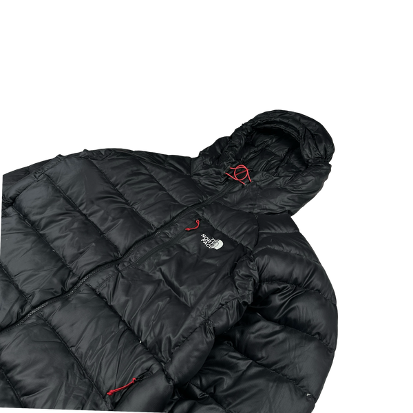 North Face Black 700 Fill Hooded Down Puffer Jacket - Medium