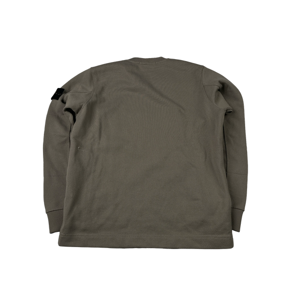 Stone Island 2020 Brown Cotton Crewneck Sweatshirt - Small