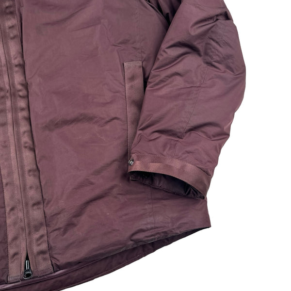 CP Company Burgundy Micro M Down Filled Jacket - Medium