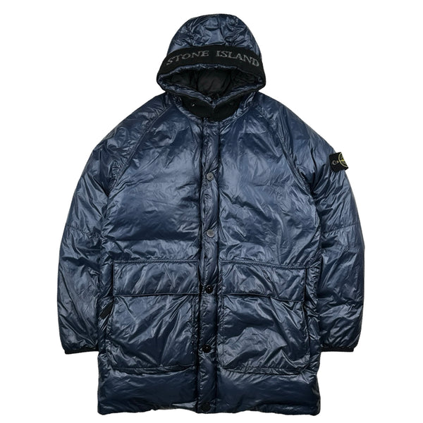 Stone Island 2018 Blue Pertex Quantum Y Down Long Puffer - XXL