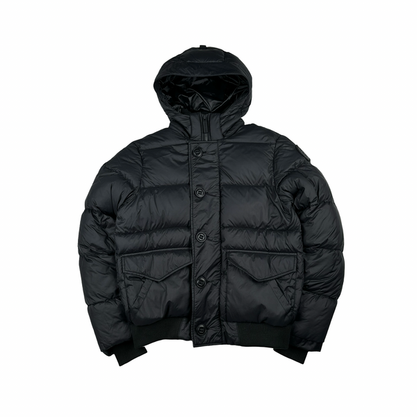Canada Goose Ventoux Black Down Hooded Jacket - Small