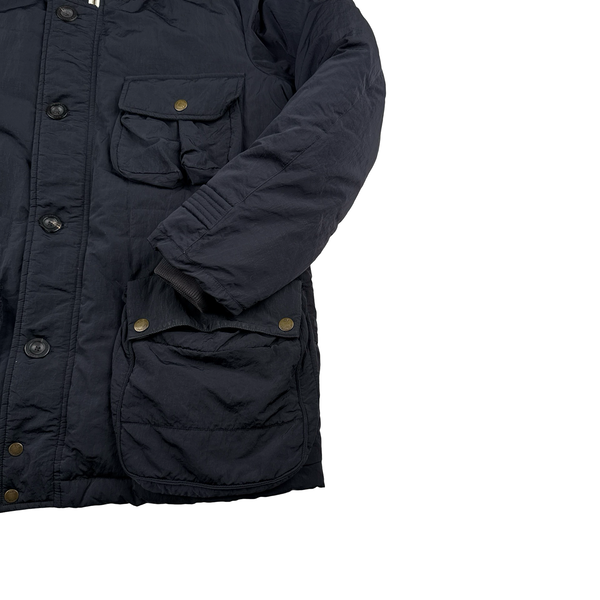 CP Company 2010 Black Chrome Down Filled Puffer Jacket - Medium