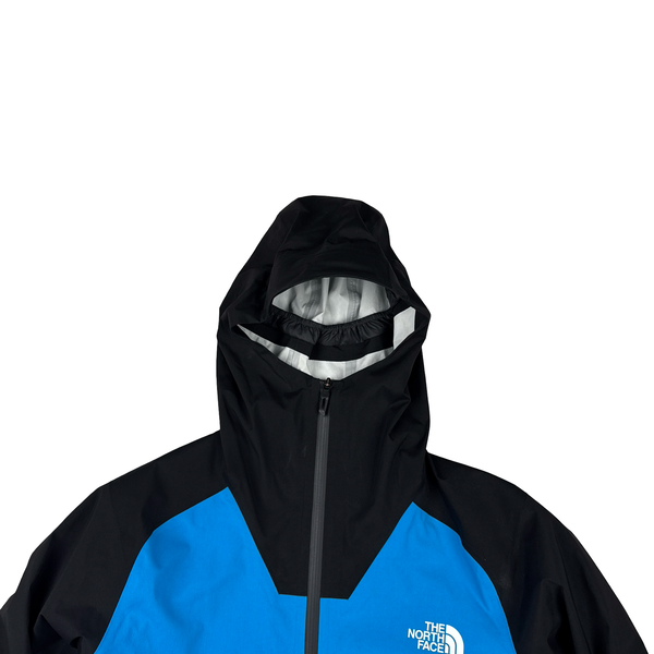 North Face Blue & Black Colour Block Dryvent Waterproof Hooded Jacket - Medium