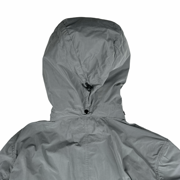 CP Company Grey Metropolis Long Zip up Jacket - Small