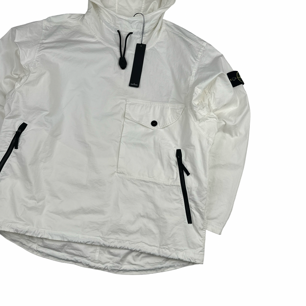 Stone Island 2022 White Oversized Supima Cotton Smock - XL - XXL