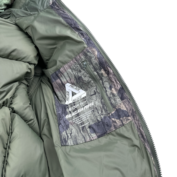 Palace 2024 Real Tree Camo Matte Pertex Down Filled Balaclava Puffer Jacket - Medium
