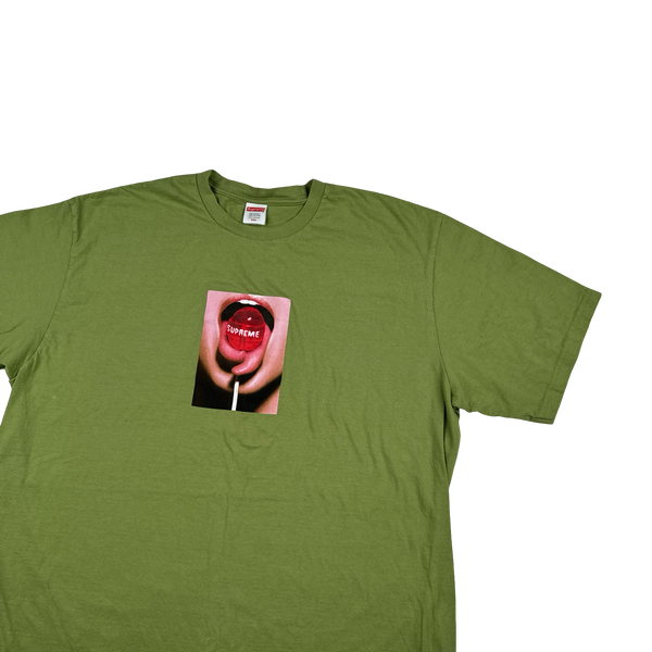 Supreme Split Tongue Lolly Graphic Spellout T Shirt - XXL