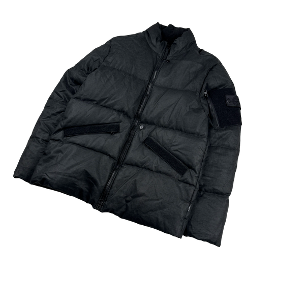 Stone Island 2020 Shadow Project Rubberized Linen Down Filled Puffer Jacket - Large