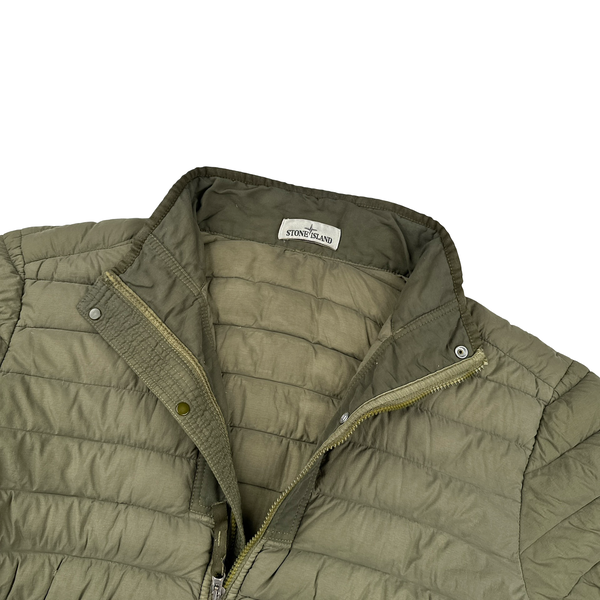 Stone Island 2019 Green Down Filled Loom Woven Puffer Jacket - Medium