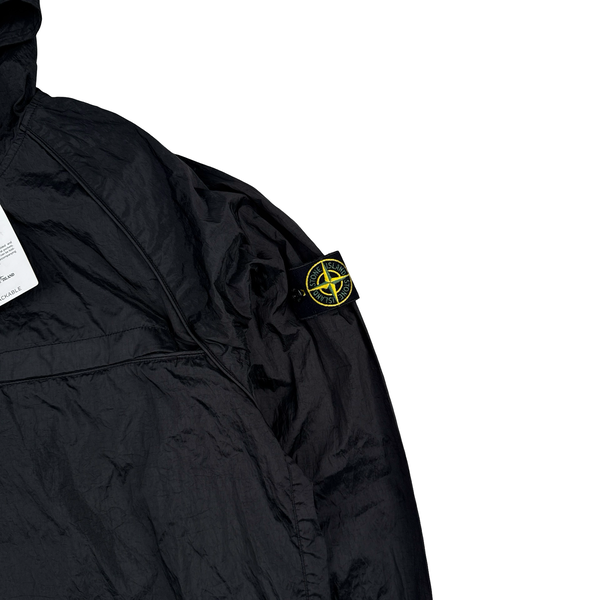 Stone Island 2022 Dark Grey Packable Nylon Metal Econyl Quarter Zip - Large