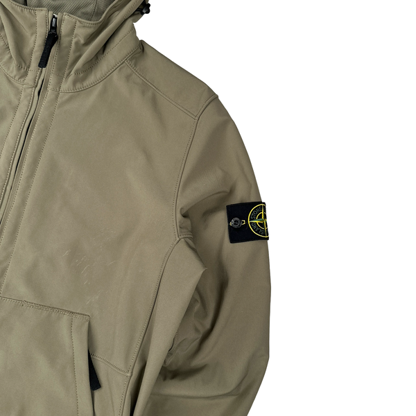 Stone Island 2017 Olive Green Light Soft Shell R Jacket - Large