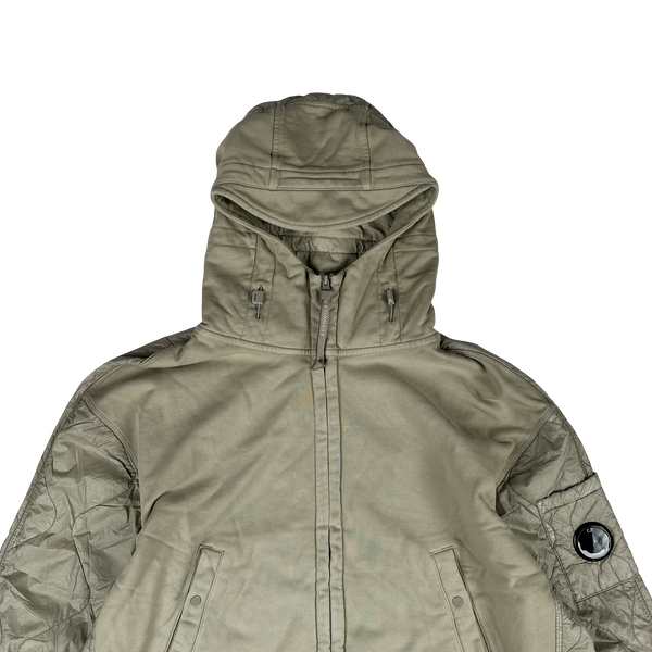 CP Company Beige Quilted Lens Viewer Zip Up Jacket - XL