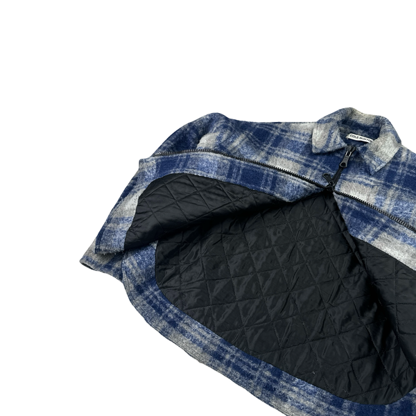 Cole Buxton Fleece Collared Checked Zipped Fastening Jacket - Medium