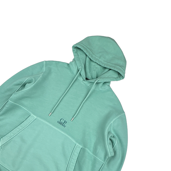 CP Company Teal Spellout Pullover Hoodie - XS