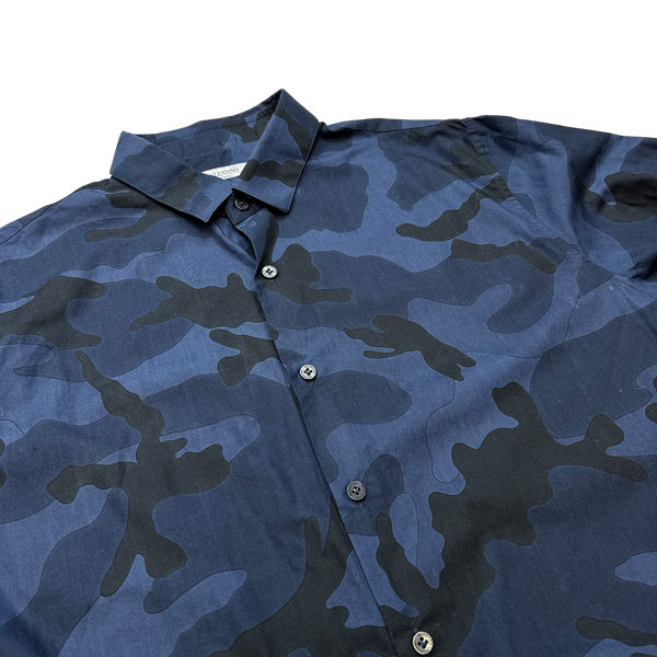 Valentino Blue Multi Camo Shirt - XL